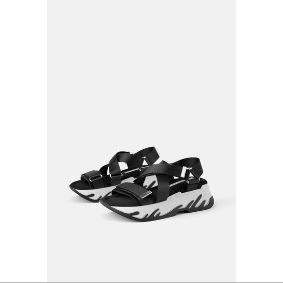 Trafaluc by Zara Athletic Platform Sandals